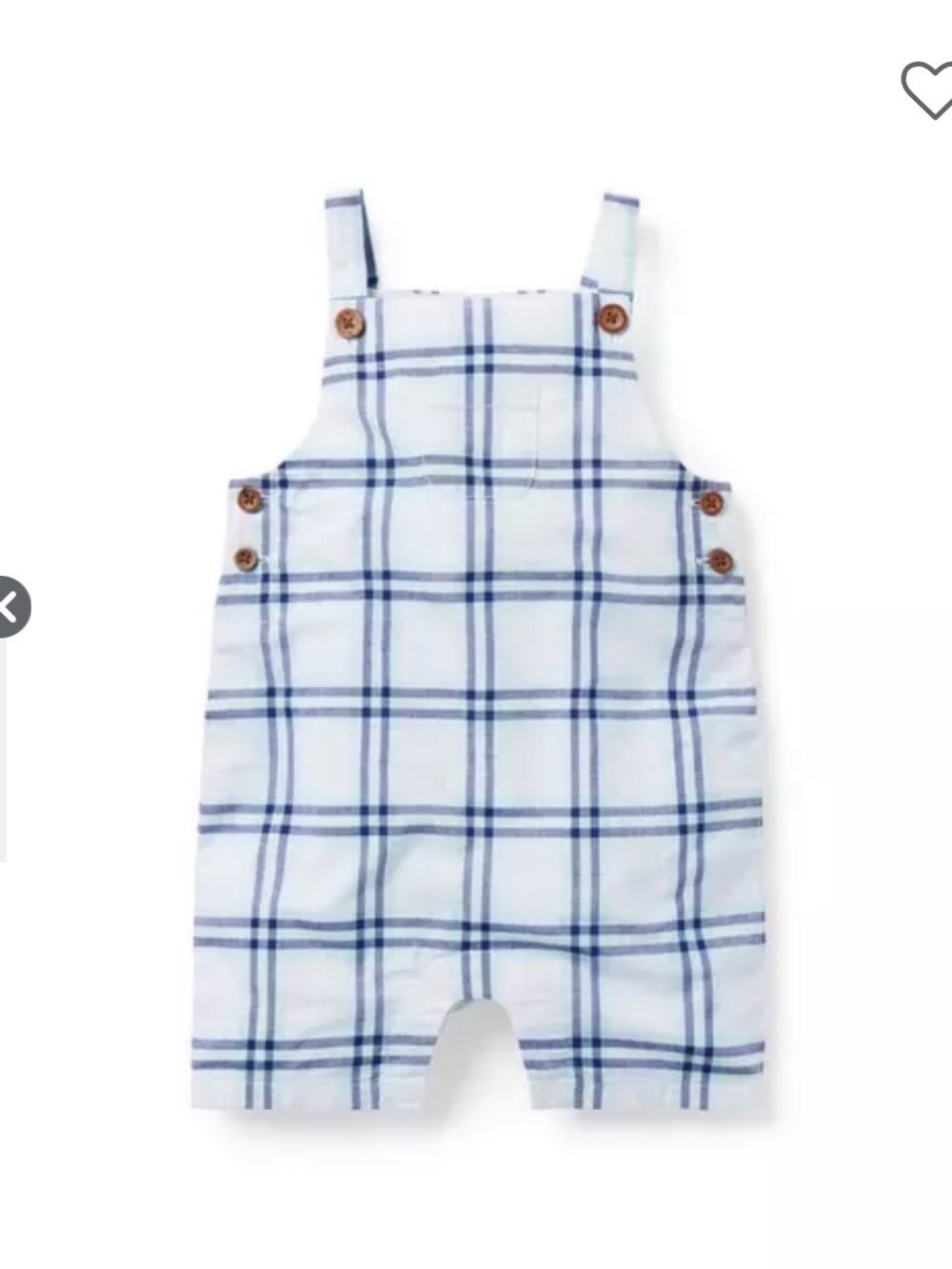 Janie and Jack Baby Madras Plaid Overall 3-6m